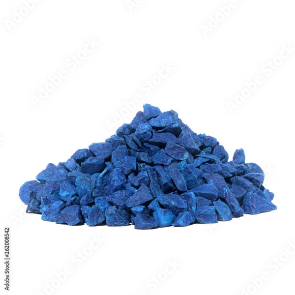 Fototapeta A pile of colored stones isolated on white background. Stones for decoration.