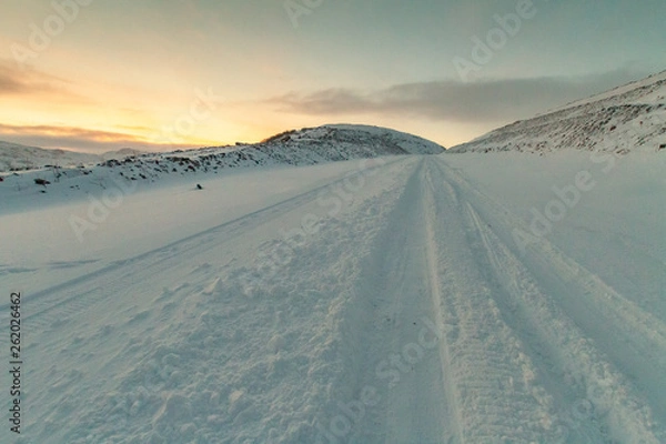 Fototapeta winter beyond the Arctic Circle