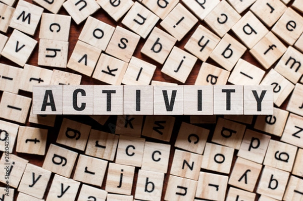 Obraz Activity word concept