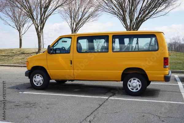 Obraz Yellow school van