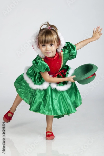 Obraz Beautiful little girl playing with hat on Saint Patrick's Day