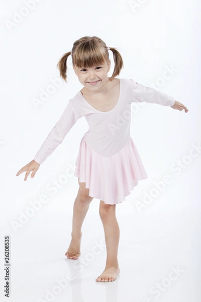 Obraz Happy little ballerina dancing