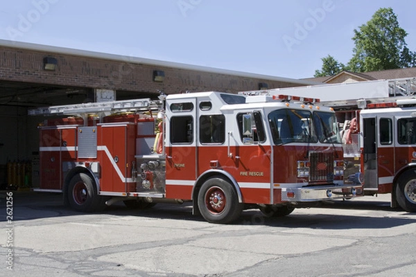 Obraz hook and ladder firetrucks
