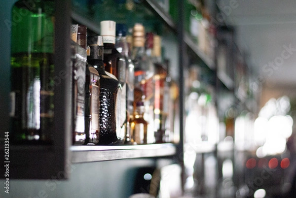 Fototapeta Bar with several different drinks