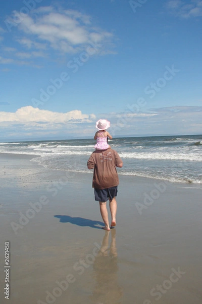 Obraz walking on the beach