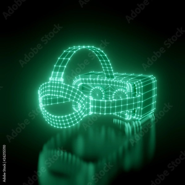 Fototapeta VR Goggles Headset with Light Effect