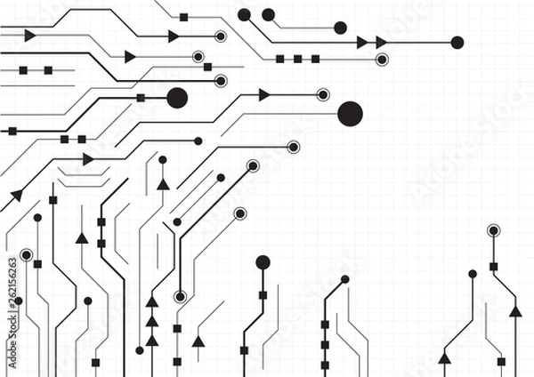 Fototapeta High tech technology geometric