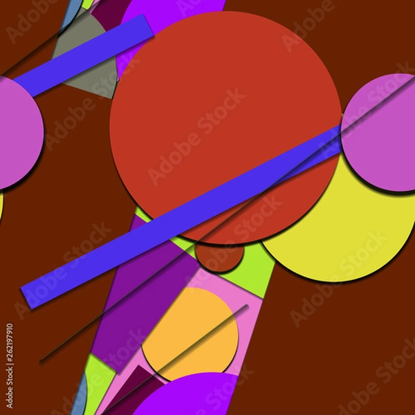 Fototapeta Flat material design - Creative vector trend seamless