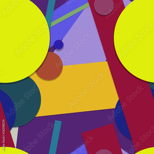Fototapeta Flat material design - Creative vector trend seamless