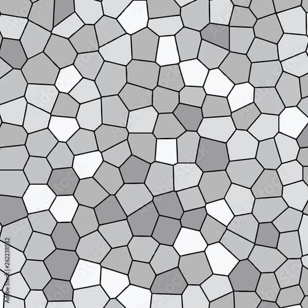 Obraz Light gray abstract mosaic seamless pattern. Vector crack background. Endless texture. Ceramic tile fragments. - vector