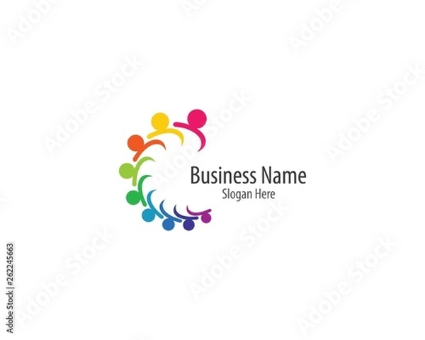 Fototapeta Community logo vector icon