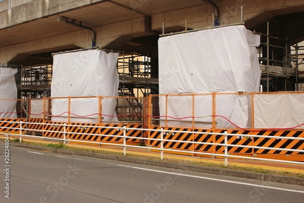 Fototapeta 橋脚の工事