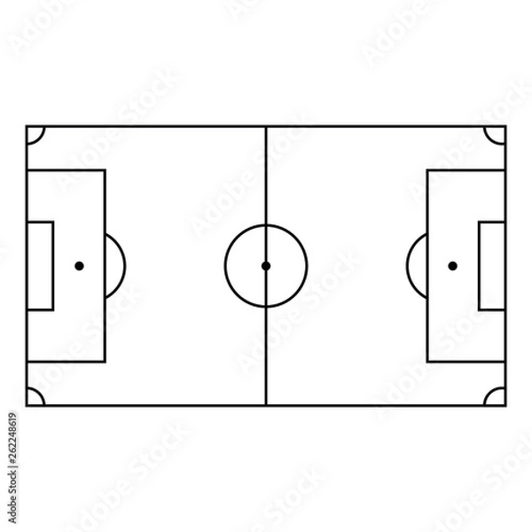 Obraz Fußballfeld Schwarz Weiß