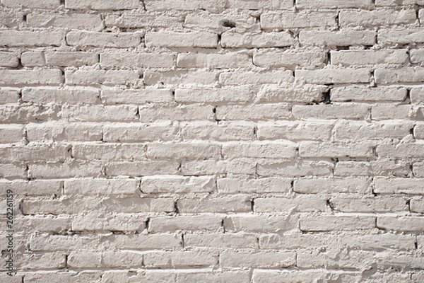 Fototapeta old white brick wall