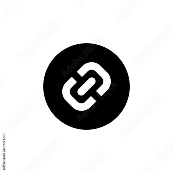 Fototapeta Link icon vector. Hyperlink chain symbol