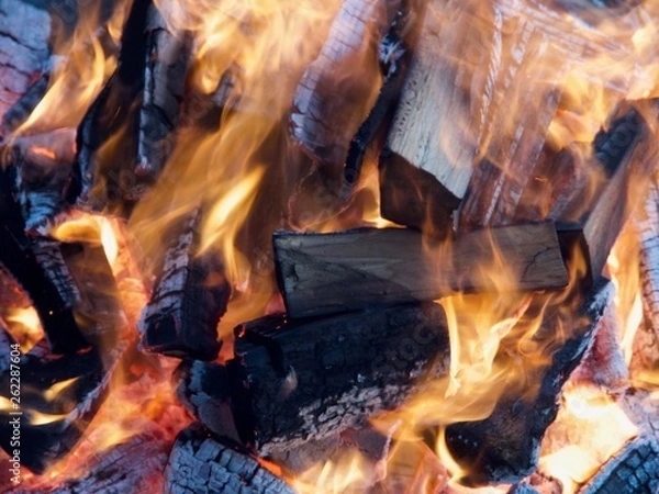 Obraz Close to a colorful campfire