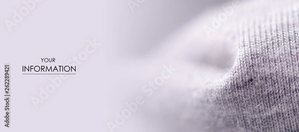 Fototapeta White gray fabric material textile texture pattern macro blur background