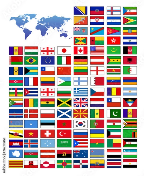 Fototapeta Vector flags