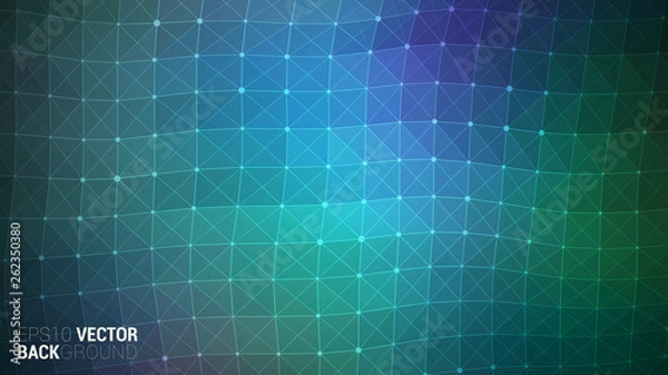 Obraz Vector abstract futuristic digital landscape