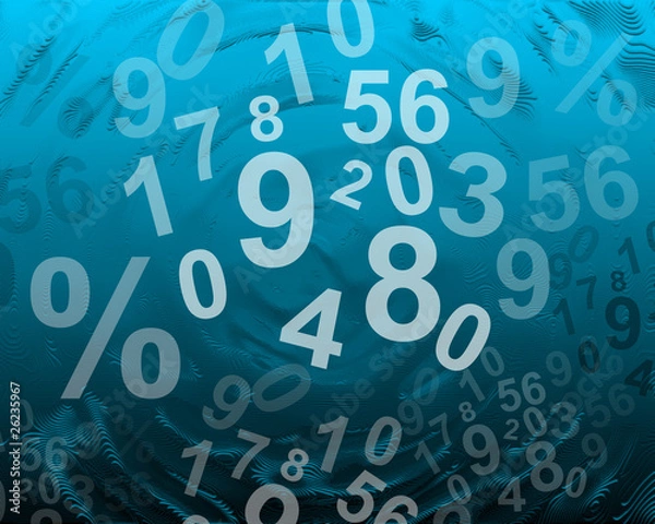 Fototapeta Background with numbers