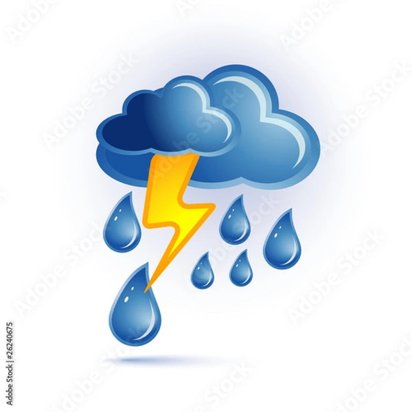 Obraz cloud and lightning