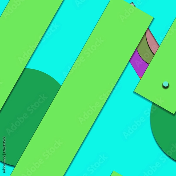 Fototapeta Flat material design - Creative vector trend seamless