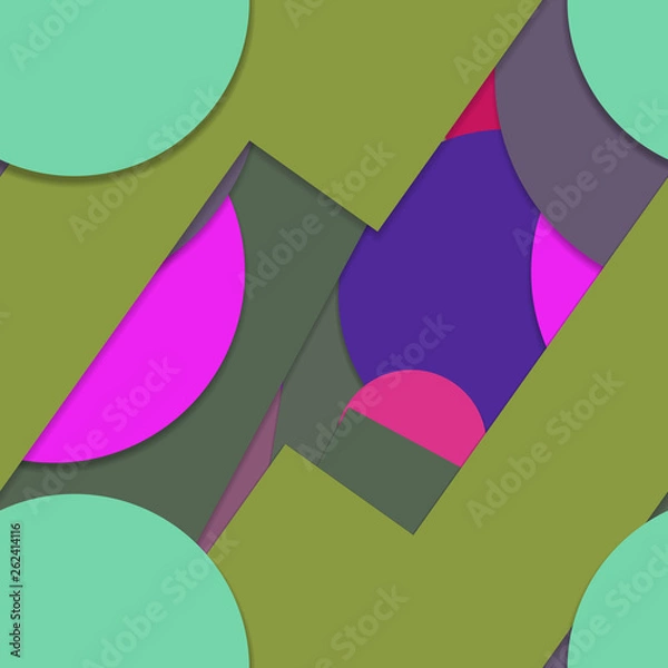 Fototapeta Flat material design - Creative vector trend seamless