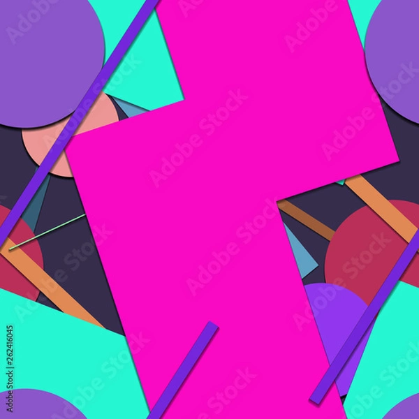 Obraz Flat material design - Creative vector trend seamless