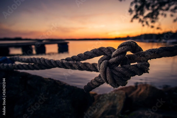 Obraz interesting rope in sunset