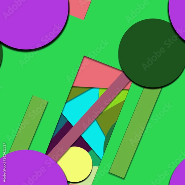 Fototapeta Flat material design - Creative vector trend seamless