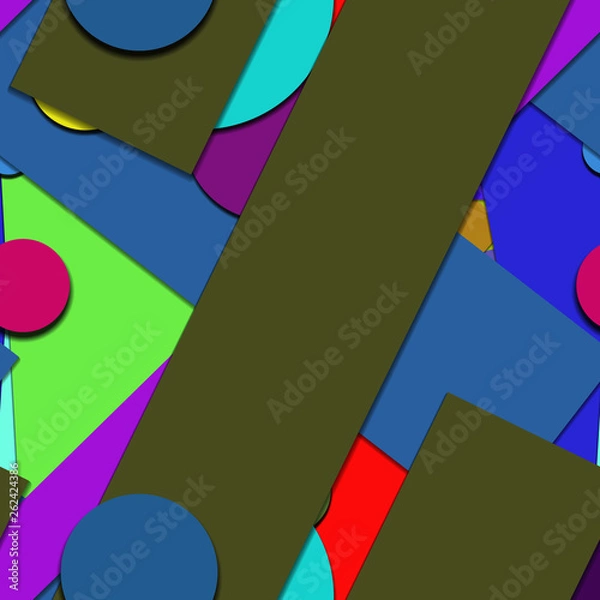Fototapeta Flat material design - Creative vector trend seamless