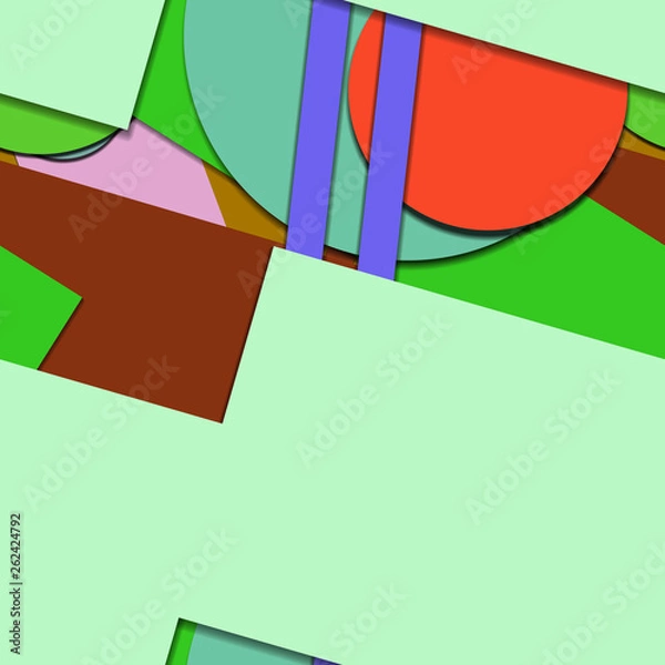 Fototapeta Flat material design - Creative vector trend seamless