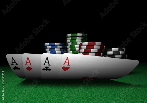 Obraz Four Aces and Poker