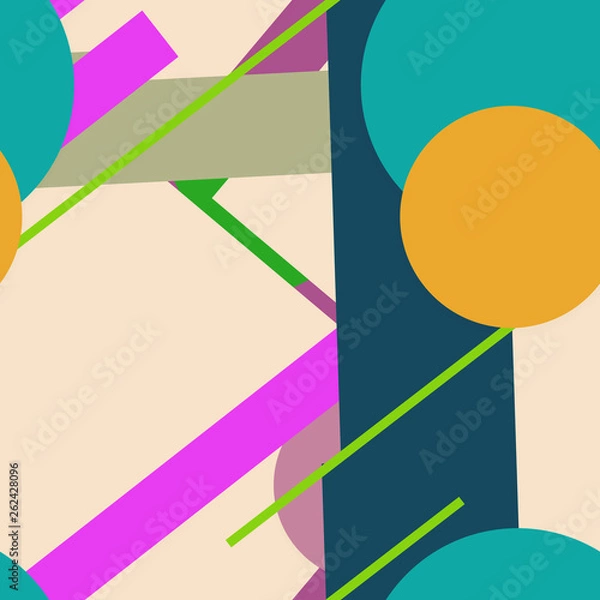 Obraz Flat material design - Creative vector trend seamless