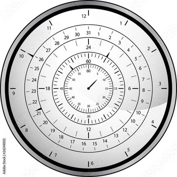 Obraz High Tech Clock