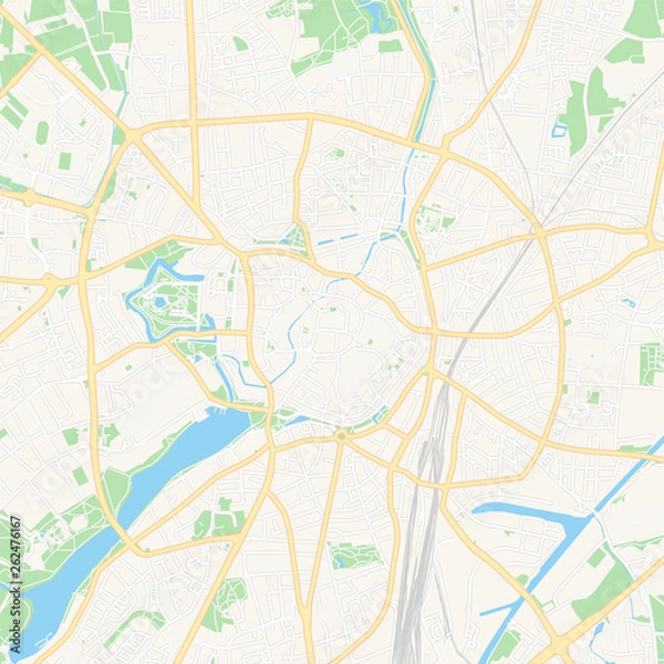 Fototapeta Munster, Germany printable map