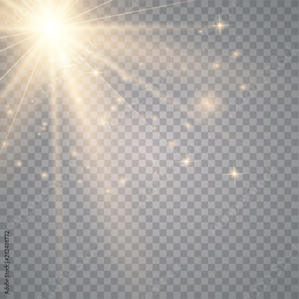 Fototapeta Vector transparent sunlight special lens.