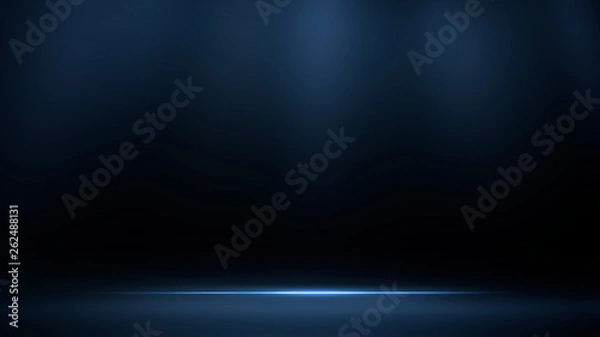 Fototapeta Empty black studio room. Dark background. Abstract dark empty studio room texture.  Product showcase spotlight background. Dark Studio Gallery. 