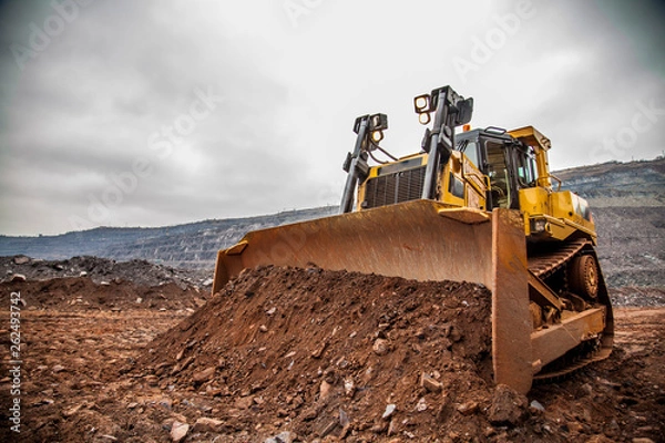Obraz excavator on construction site
