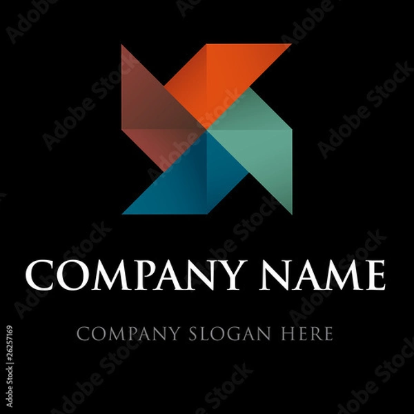 Obraz Pinwheel Origami Logo