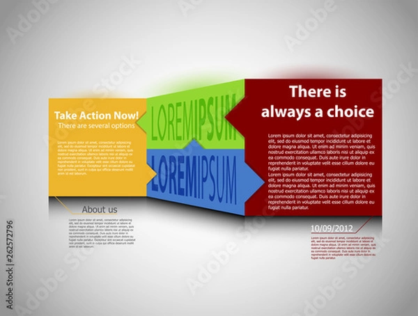 Obraz Web design. One two three four - vector paper progress steps for - Vector