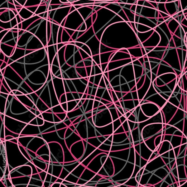 Fototapeta Seamless patterns with scribbles