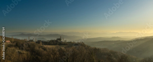 Fototapeta Abenddämmerung in der Südsteiermark