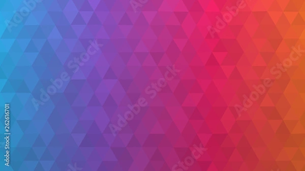 Fototapeta Abstract blue to red paper poly made from tetrahedron background. for business cards and web.