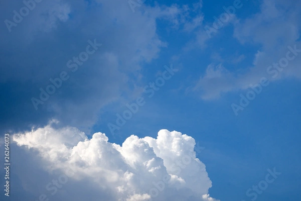 Obraz Blue sky with White Cloud Background