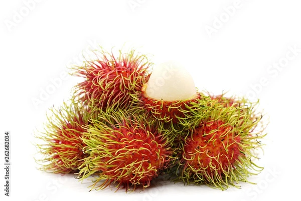 Fototapeta rambutan isolated on white background