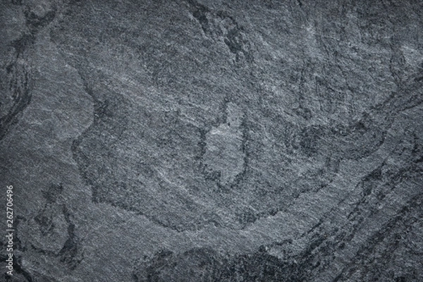 Obraz Dark grey black slate background or texture.