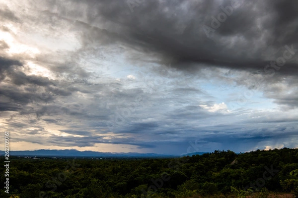 Fototapeta thunder storm sky Rain clouds