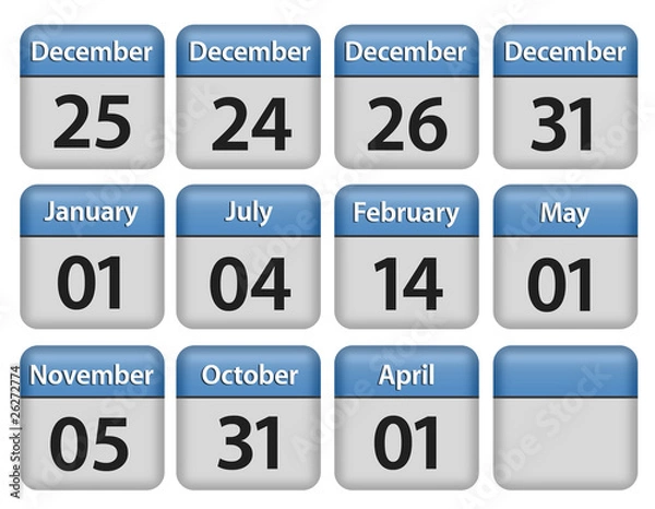 Obraz Dates for your diary in blue