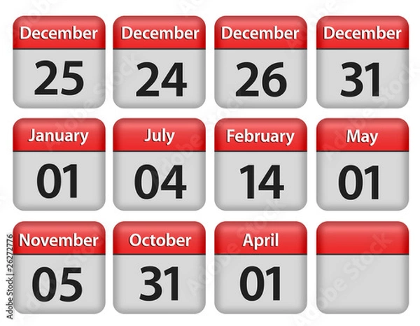 Fototapeta Dates for your diary